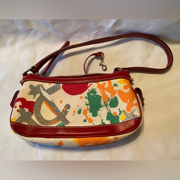 Dooney & Bourke Retired Paint Splatter Satchel Purse EUC - Picture 5 of 12
